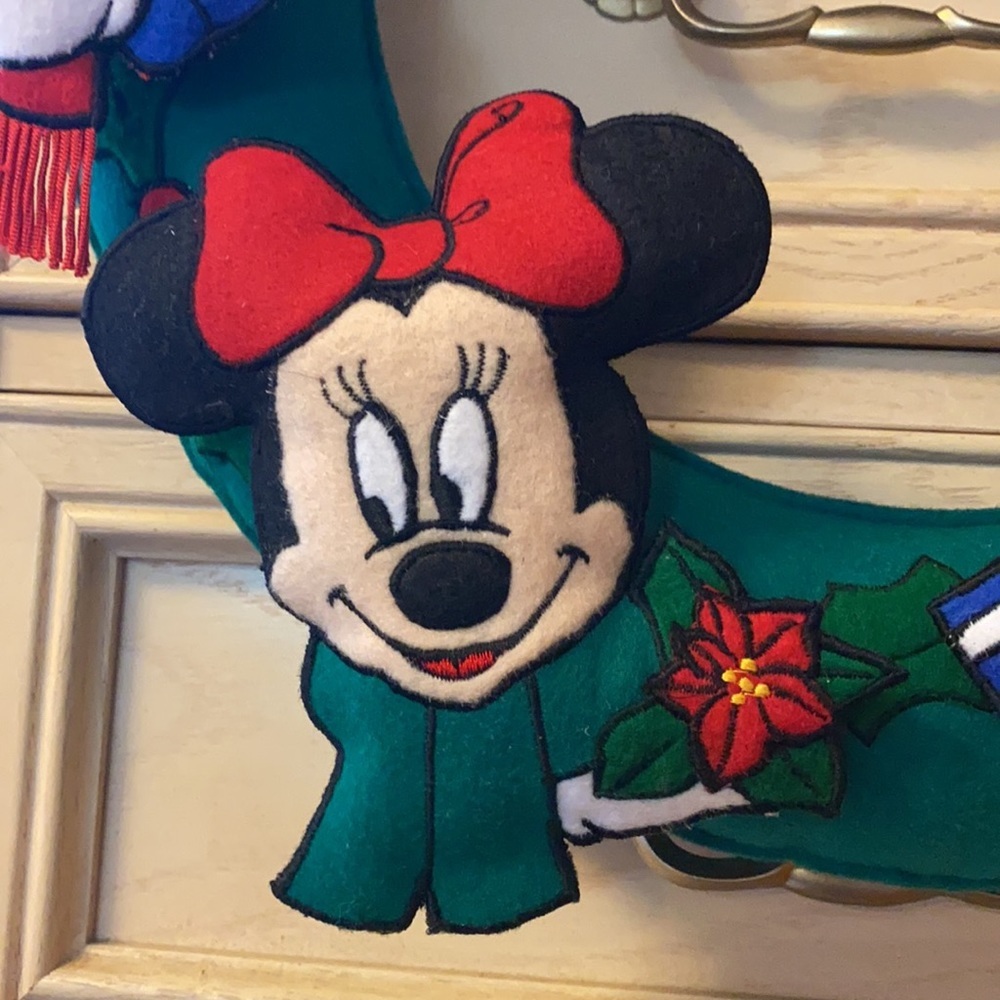 Disney Mickey and Friends Fabric Christmas Wreath - Picture 4 of 10